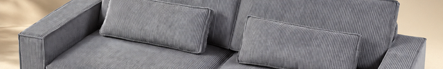 Lunesso Wabi-Sabi Modern 4-Seater Sofa - Japandi-Inspired Compact Couch for Living Room & Studio