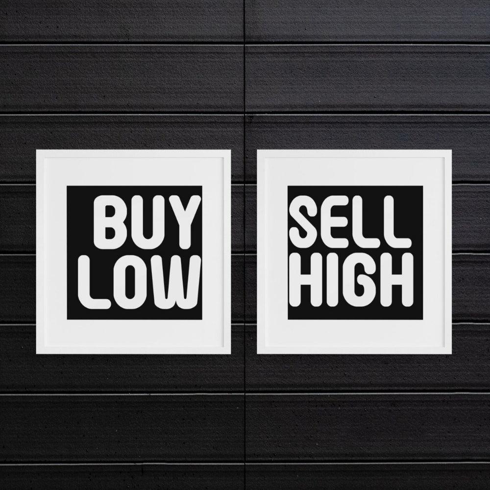 Buy Low Sell High Wall Art- Set of 2