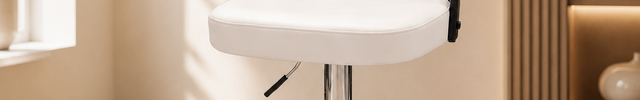 Belluno Modern Bar Stool with Hydraulic Lift for Kitchen Island and Home Bar Seating Mid Century Contemporary Counter Chair