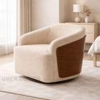 Warm Peach Beige Fuzzy Boucle