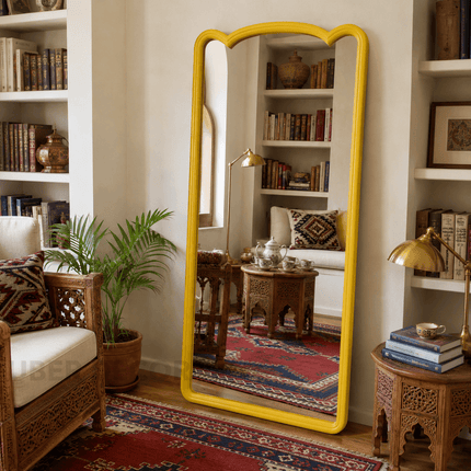 Dalia Scalloped Crown Full Length Floor Mirror – Statement Leaner