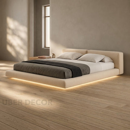Driftline Floating LED Platform Bed – For Modern Bedroom Innovation