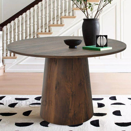 Haven Round Dining Table Contemporary Japandi Inspired Design Custom Made Minimalist Statement Piece for Modern Dining Rooms - Uber Decor