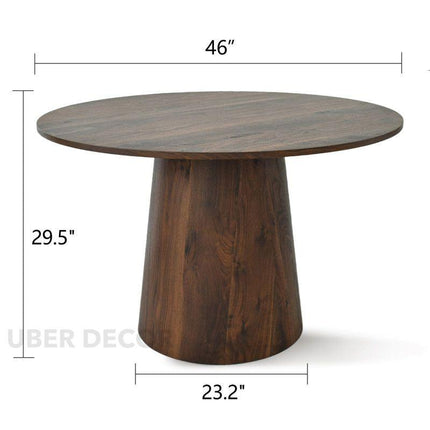 Haven Round Dining Table Contemporary Japandi Inspired Design Custom Made Minimalist Statement Piece for Modern Dining Rooms - Uber Decor