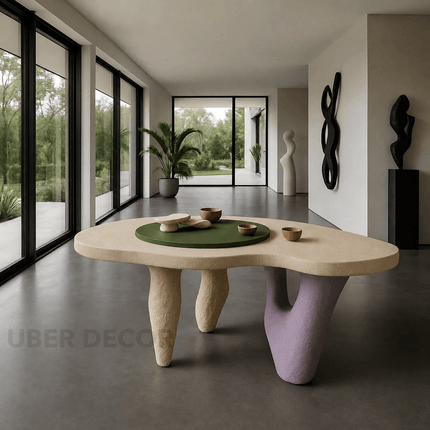 Donets Modern European Sculptural Organic Center Table for Contemporary Living Rooms