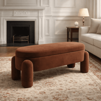 Meloa Modern Japandi-Inspired Flip Top Storage Bench – Whimsical Minimalist Organizer for Entryway, Bedroom & Living Room
