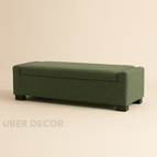 Olive Green Textured Boucle