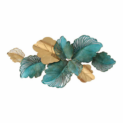 Green and Gold Foliage Metal Wall Hanging Metal Wall Art