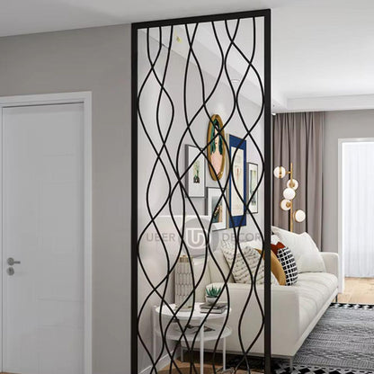 Stylish Partition Wall Living Room Screen Room Divider - Custom Metal Partitions in Stainless Steel