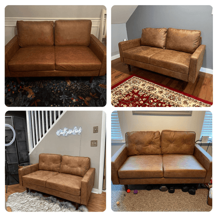 Rikka 57" Square Arm 2-Seater Couch Customisable Compact Sofa for Living Room or Office