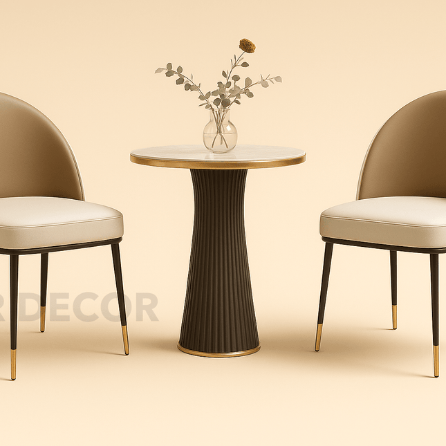 VELTURA – Modern Designer Dining Chair Set with Metal Legs for Kitchen, Dining Room & Vanity Spaces