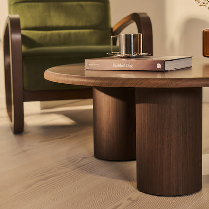 Salado Coffee Table Modern Soft Minimal Organic Luxe Inspired Designer Center Table Custom Finish Multi Pillar Table for Elegant Lounge Setting