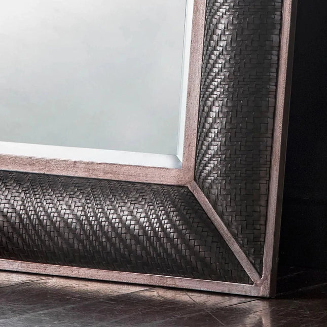 Hampton Regal Luxury Upholstered Leather Full-Length Bedroom Mirror- Luxury Mirror