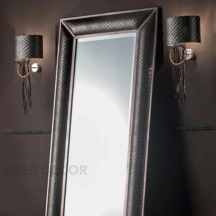 Hampton Regal Luxury Upholstered Leather Full-Length Bedroom Mirror- Luxury Mirror