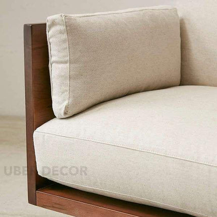 Suez 3-Seater Modern Wooden Sofa Minimalist Mid-Century Couch for Living Room