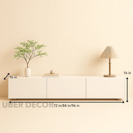 Lunexa Blanc – Ultra Minimal TV Cabinet, Scandinavian Inspired Console