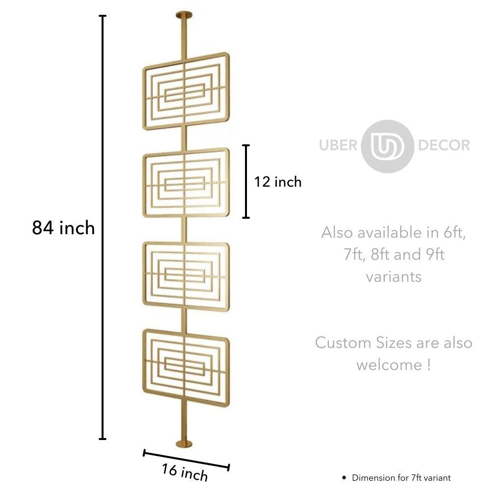 Luxe Metal Room Partition Divider - Customizable Metal Room Separator