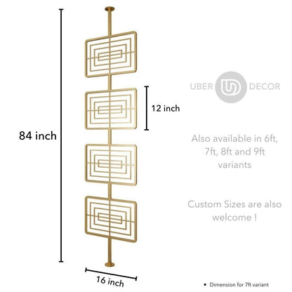 Luxe Metal Room Partition Divider - Customizable Metal Room Separator