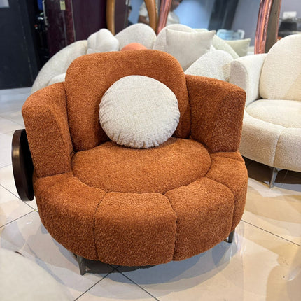 Vantara Accent Chair – Curved Comfort Seating with Integrated Coffee Table for Living Room and Lounge Spaces