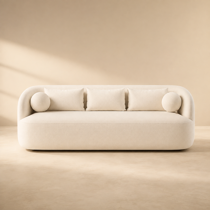 Aelira 85" Sofa- Classic Cushioned 3 Seater Upholstered Sofa for Small Living Room or Bedside Couch