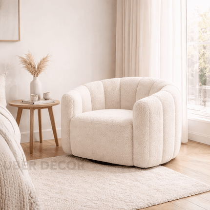Serenity Curve – Mid-Century Modern Japandi-Inspired Lounge Chair