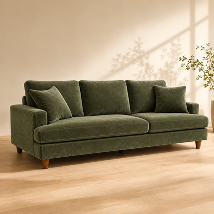 Snugrio 87 inch 3-Seater Sofa - Modern Wabi-Sabi Couch for Living Room & Lounge Areas