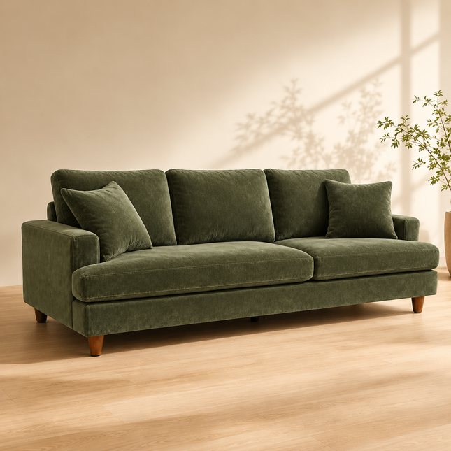 Snugrio 87 inch 3-Seater Sofa - Modern Wabi-Sabi Couch for Living Room & Lounge Areas