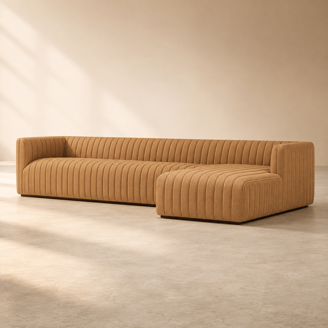 Brandon L-Shaped Sectional Sofa Couch Modern Contemporary Luxury Furniture for Living Room