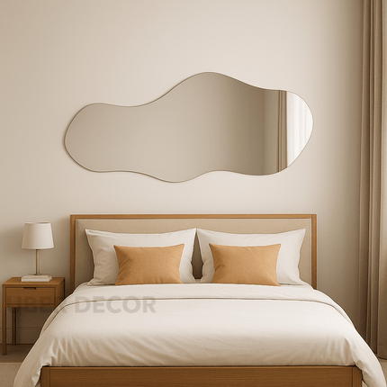 Asymmetric Irregular Cloud Shaped Decorative Blob Frameless Mirror for Wall Decor