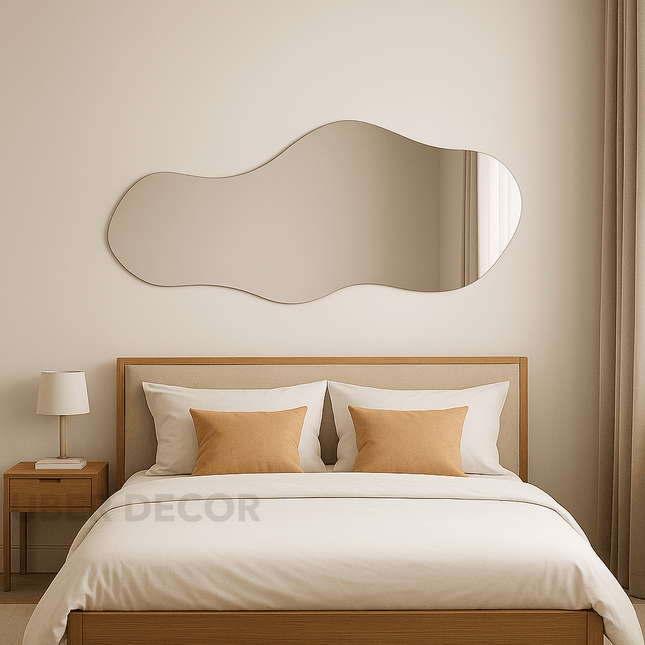 Asymmetric Irregular Cloud Shaped Decorative Blob Frameless Mirror for Wall Decor