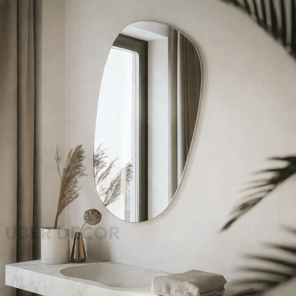 Niva Frameless HD Mirror – Asymmetrical Wall Mirror with Custom Sizes Available