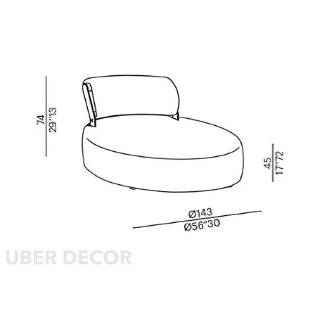 Choco Swirl Lounge Chair Playful Postmodern Accent Statement Seating for Modern Living Room and Bedroom Interiors - Uber Decor