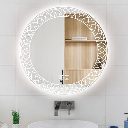 Mandala Round LED Mirror