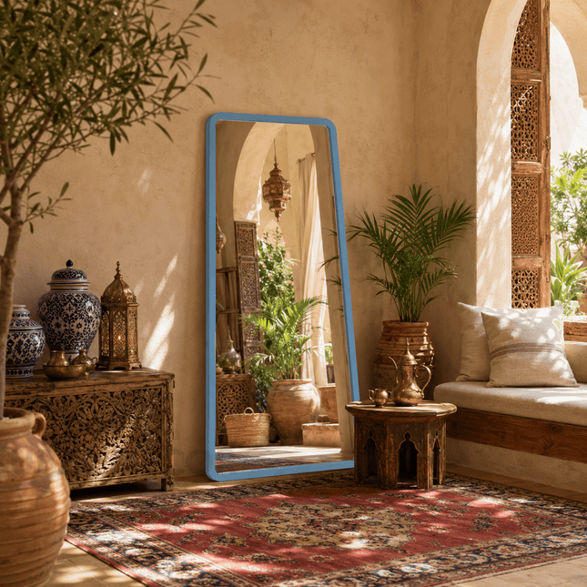 Lamia Modern Full Length Moroccan Floor Mirror – Leaner for Dressing Room
