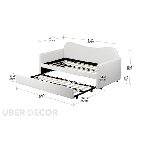 Antalya sofa cum bed – customisable fabric and size, made to order India