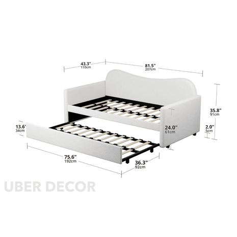 Antalya sofa cum bed – customisable fabric and size, made to order India