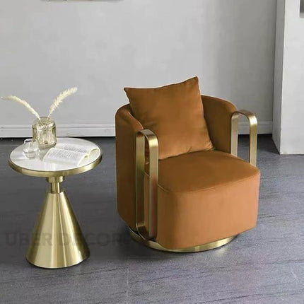 Aurelia Luxe – Modern Accent Chair with Optional 360 revolving Functionality for Living Room, Bedroom & Dining Spaces