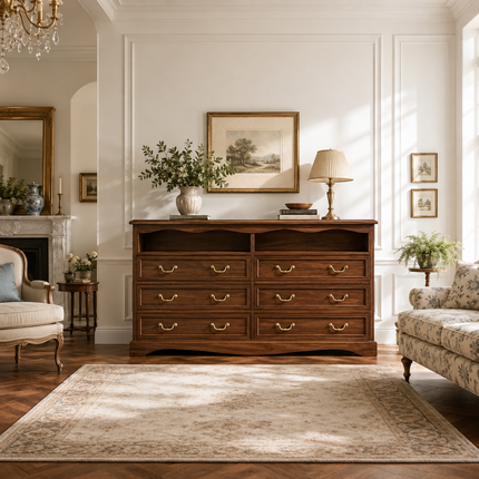 Belmont Luxe 6-Drawer French Country Style Cabinet for Bedroom, Living Room & Entryway