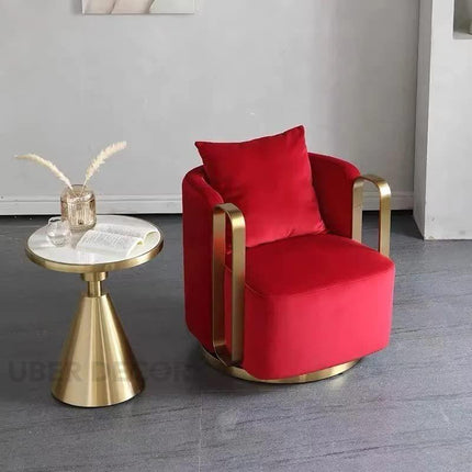 Aurelia Luxe – Modern Accent Chair with Optional 360 revolving Functionality for Living Room, Bedroom & Dining Spaces
