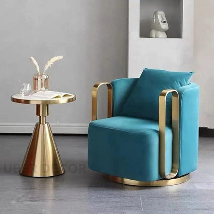Aurelia Luxe – Modern Accent Chair with Optional 360 revolving Functionality for Living Room, Bedroom & Dining Spaces