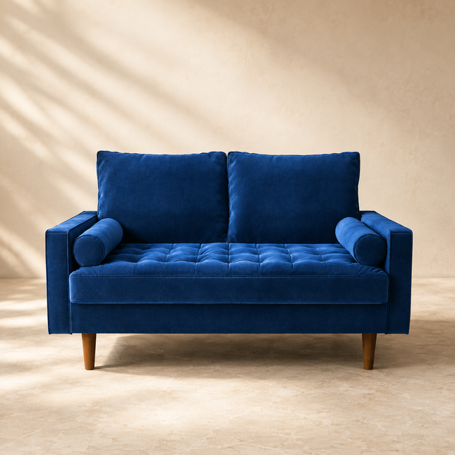 Velori Bridge Modern 2-Seater Loveseat Sofa - Contemporary Luxury Couch for Living & Guest Rooms