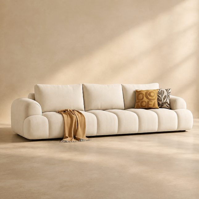 Dresden Wabi-Sabi Nordic Floor Sofa – Japandi Modern Luxury Lounge for Living Room, Garden & Office