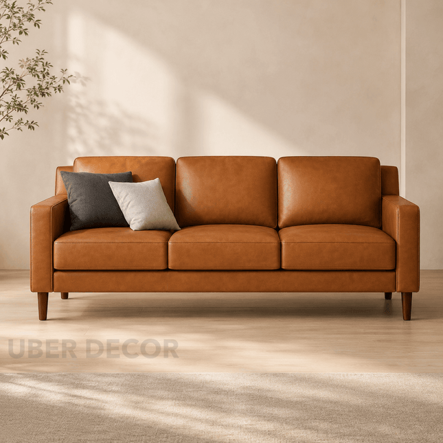 Luxor 77" Sofa- Mid Century Classic 3 Seater Sofa for Living Room or Office