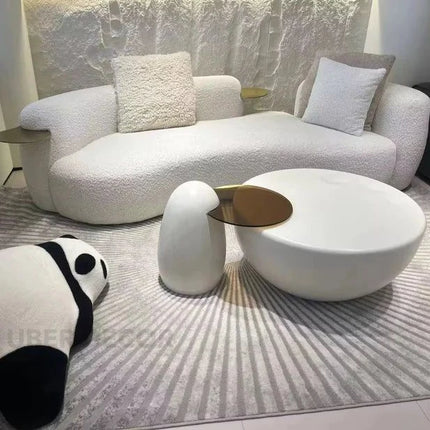 SkyHaven Cloud Lounge Sofa - Ultra-Soft Curved Couch for Minimalist Living Rooms