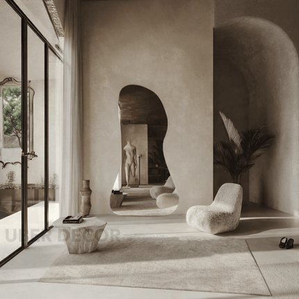 Miraan Frameless HD Mirror – Full-Length Irregular Wall Mirror for Fitroom, Bedroom & Lounge