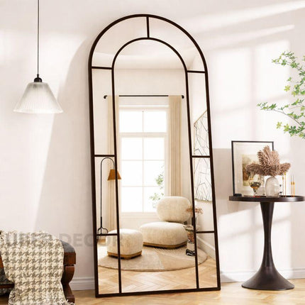 Double Arch Spectrum Full-Length Metal Frame Window Style French Mirror