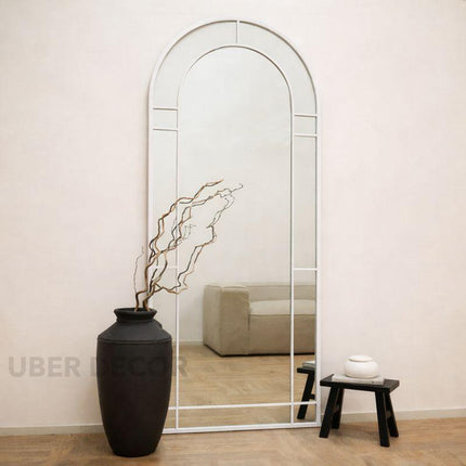 HavenArch- Arched Top Full Length Metal Framed Door Style Mirror for Entrance Foyer, Living Room, Boutique or Clothing Store