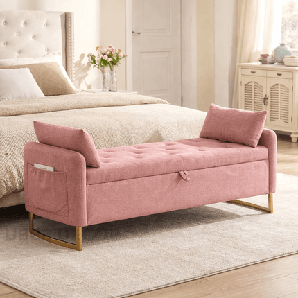 Norelle Contemporary Luxe Flip Top Storage Bench – Modern American-Inspired King Bed Companion for Bedroom & Lounge