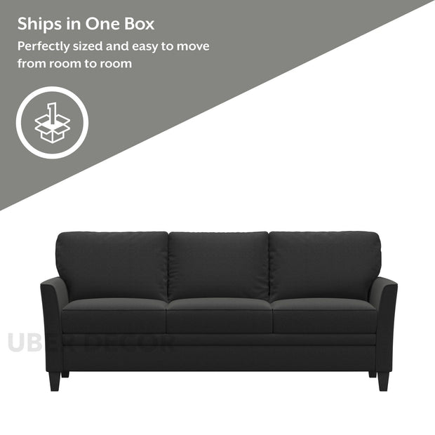 Sydney 81" Sofa- 3 Seat Classic Comfortable Modern Sofa in Customisable Fabric for Living Room - Uber Decor