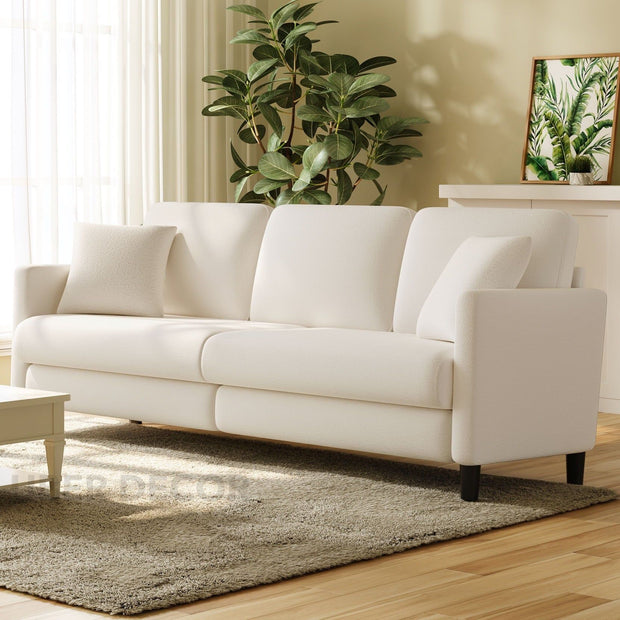 Verona 83" Sofa- Simple Elegant Comfy Couch for Living Room or Guest Room Bedroom or Office - Uber Decor